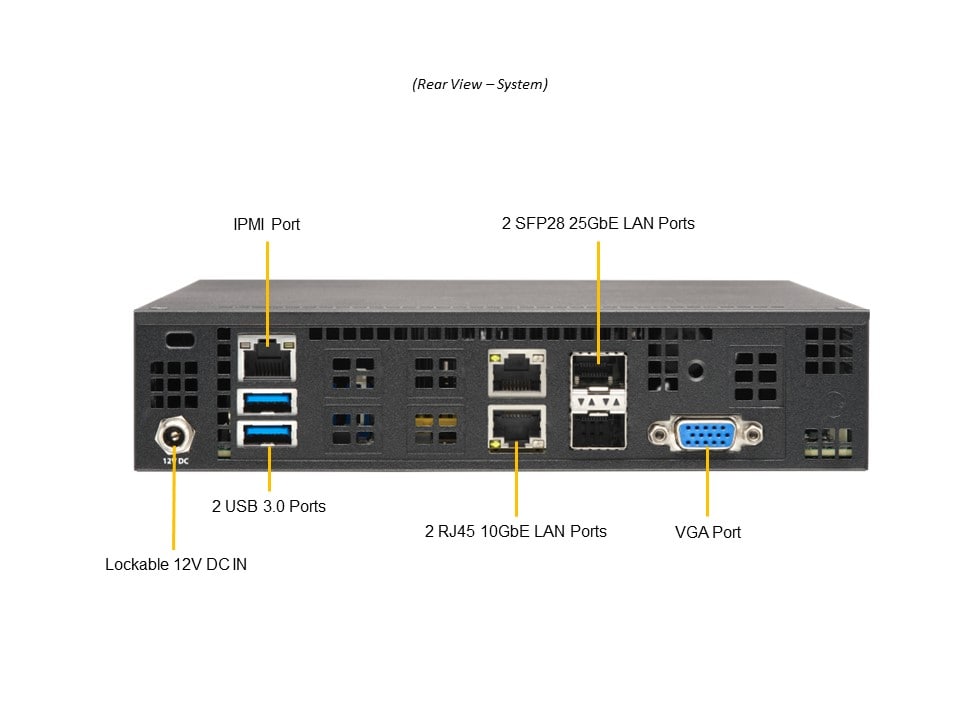 Supermicro SYS-E200-12D-4C — front view