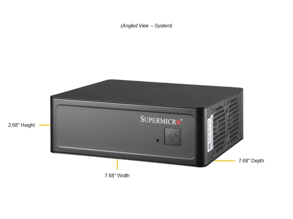 Supermicro SYS-E201-14AR — angle view
