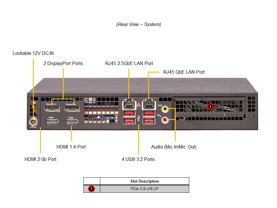 Supermicro SYS-E300-13AD — front view