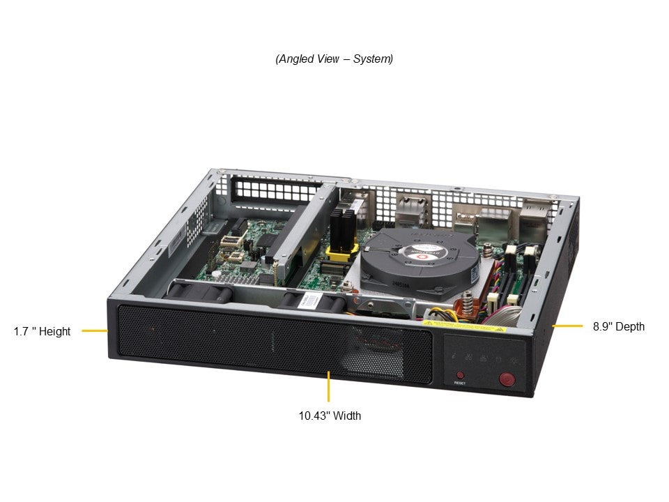 Supermicro SYS-E300-14AR — angle view