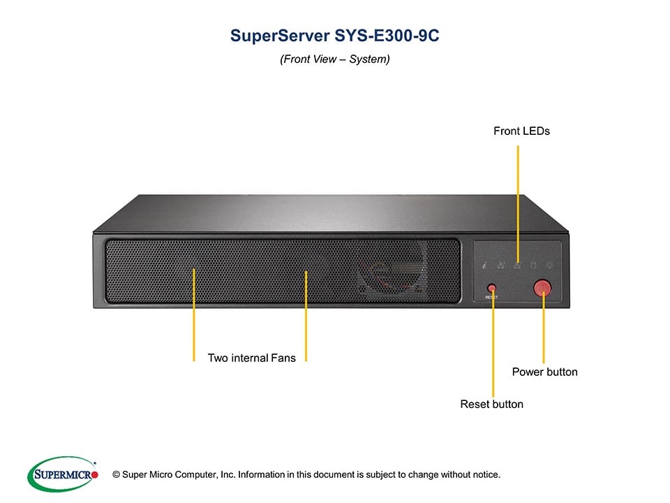 Supermicro SYS-E300-9C — angle view