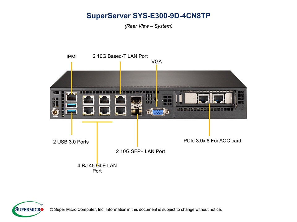 Supermicro SYS-E300-9D-4CN8TP — front view