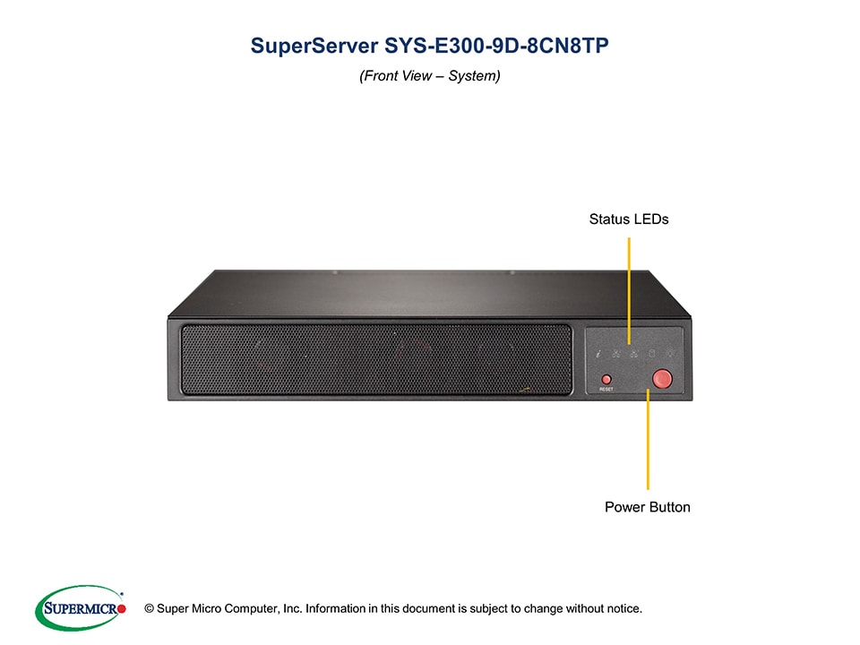 Supermicro SYS-E300-9D-8CN8TP — angle view