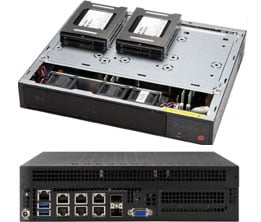 Supermicro SYS-E301-9D-8CN8TP — top view