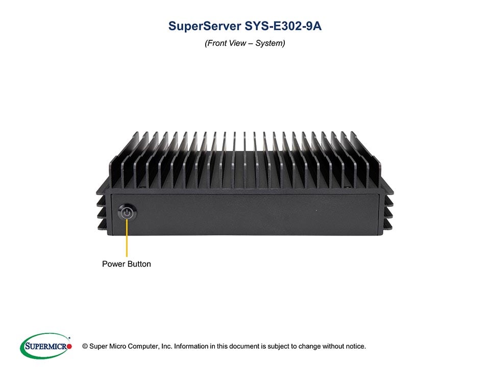 Supermicro SYS-E302-9A — front view
