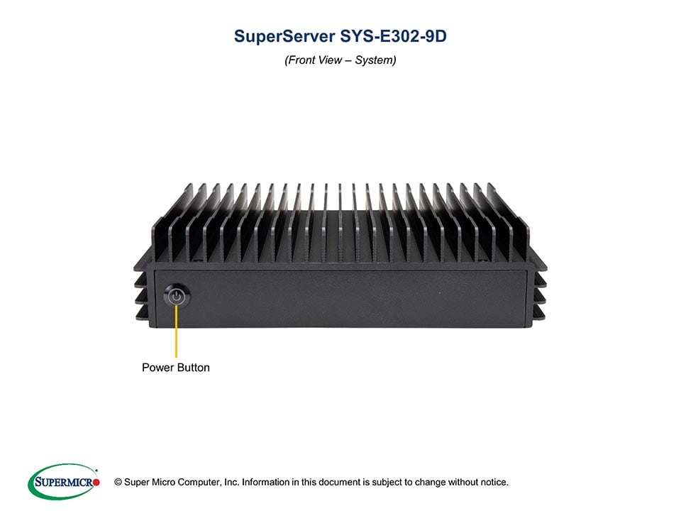 Supermicro SYS-E302-9D — front view