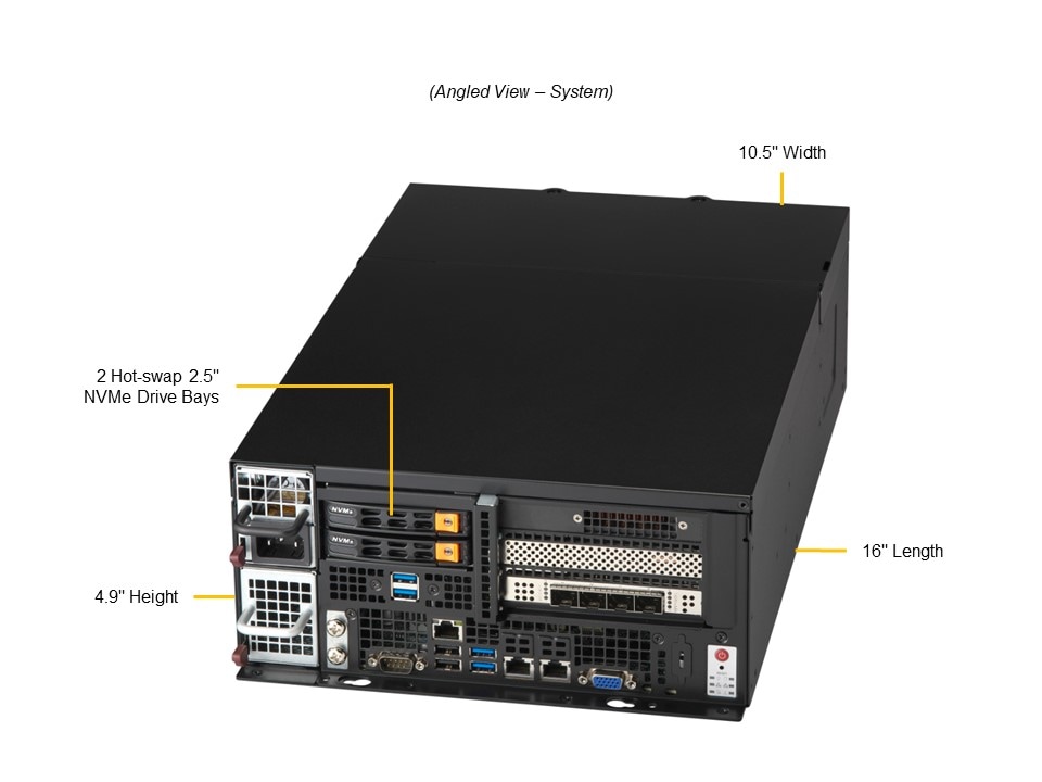 Supermicro SYS-E403-13E-FRN2T — angle view