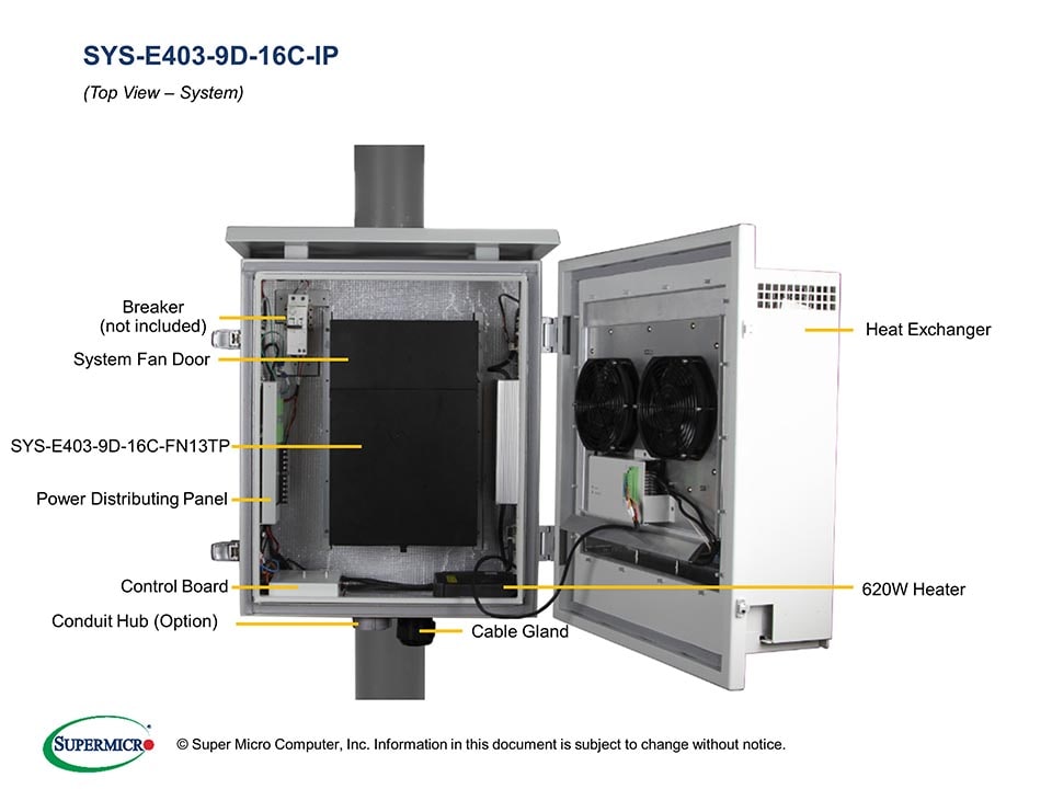 Supermicro SYS-E403-9D-16C-IP — front view