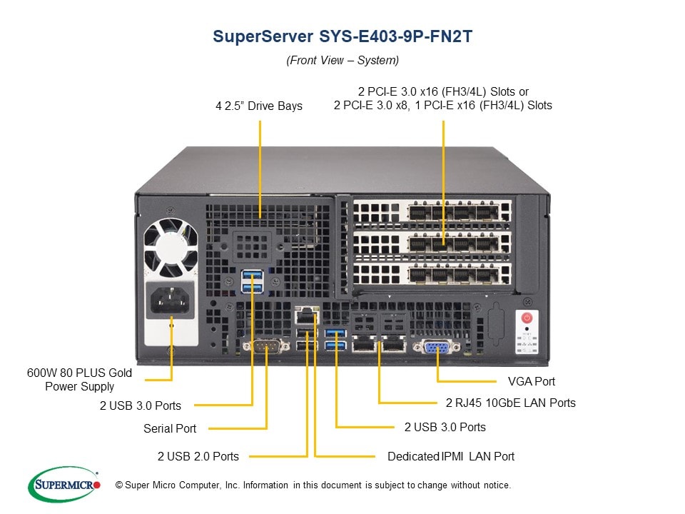 Supermicro SYS-E403-9P-FN2T — angle view