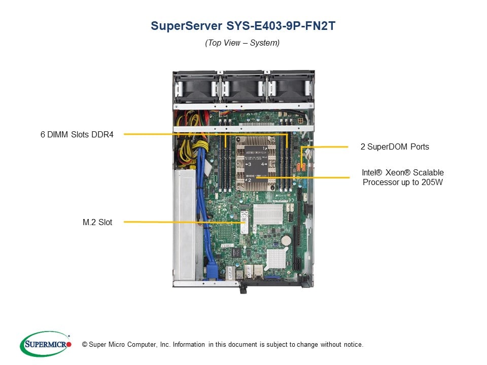 Supermicro SYS-E403-9P-FN2T — rear view