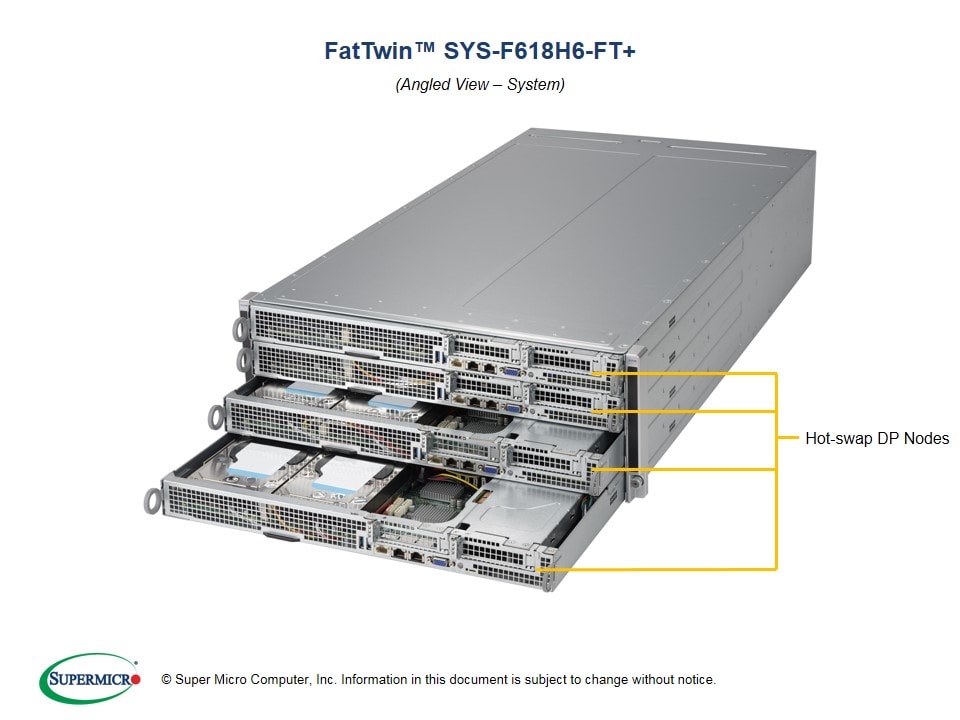 Supermicro SYS-F618H6-FT — angle view
