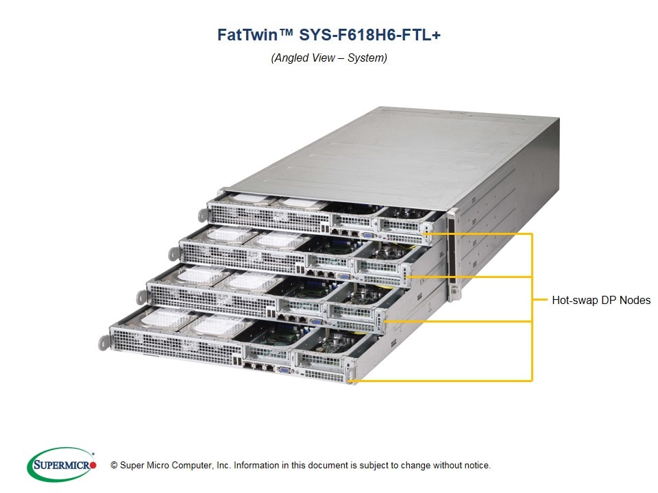 Supermicro SYS-F618H6-FTL — angle view