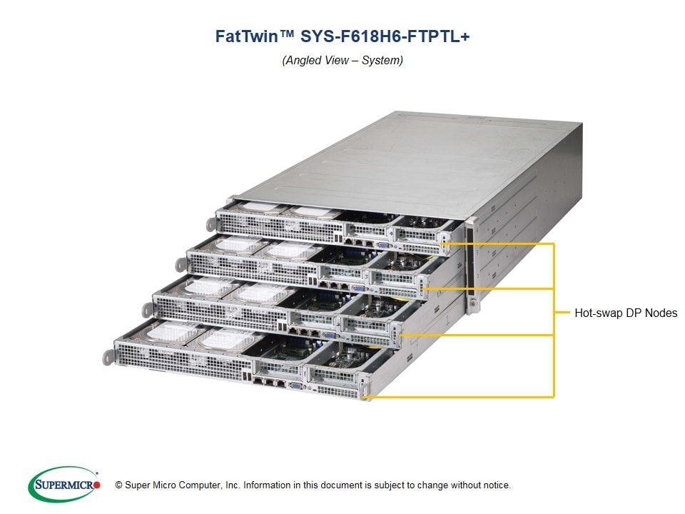 Supermicro SYS-F618H6-FTPTL — angle view