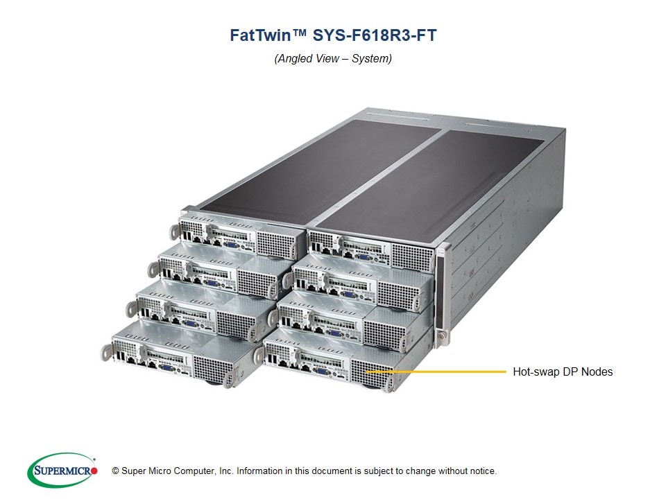 Supermicro SYS-F618R3-FT — angle view