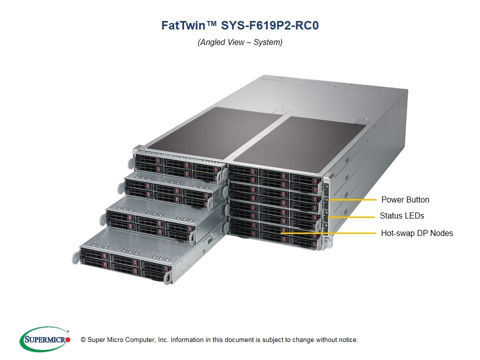 Supermicro SYS-F619P2-RC0 — angle view