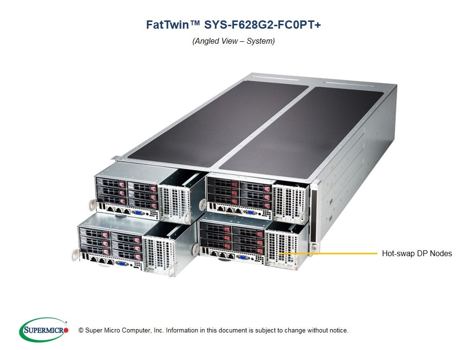 Supermicro SYS-F628G2-FC0PT — angle view