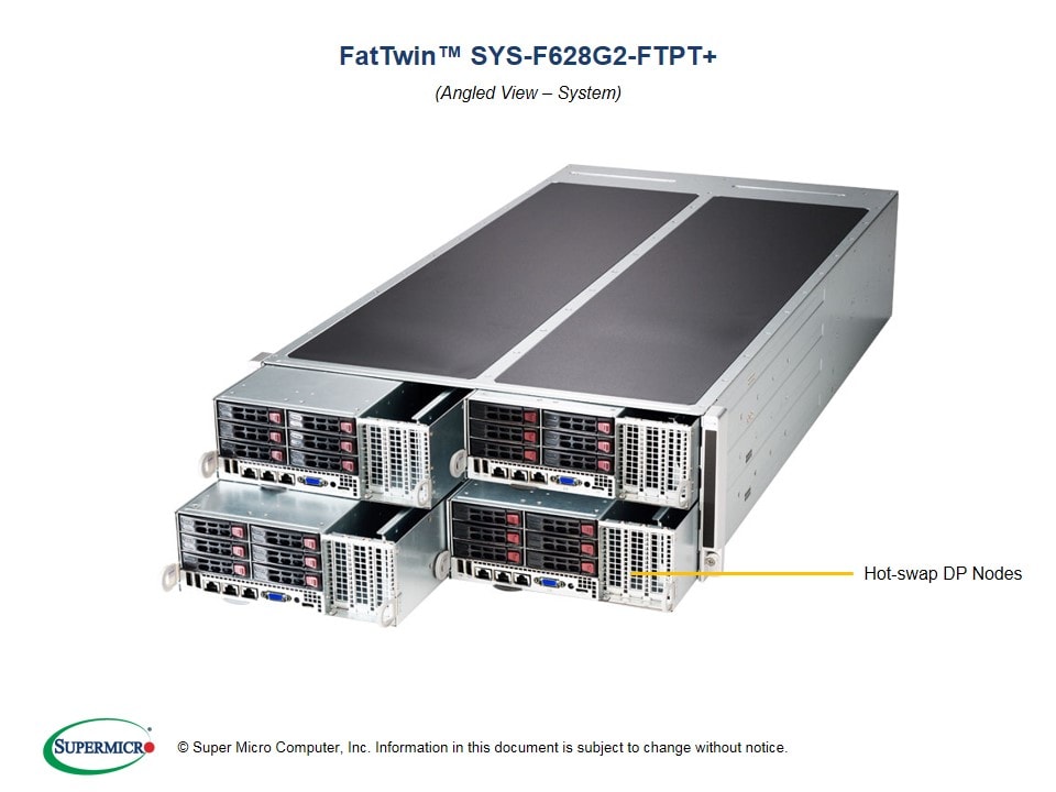 Supermicro SYS-F628G2-FTPT — angle view
