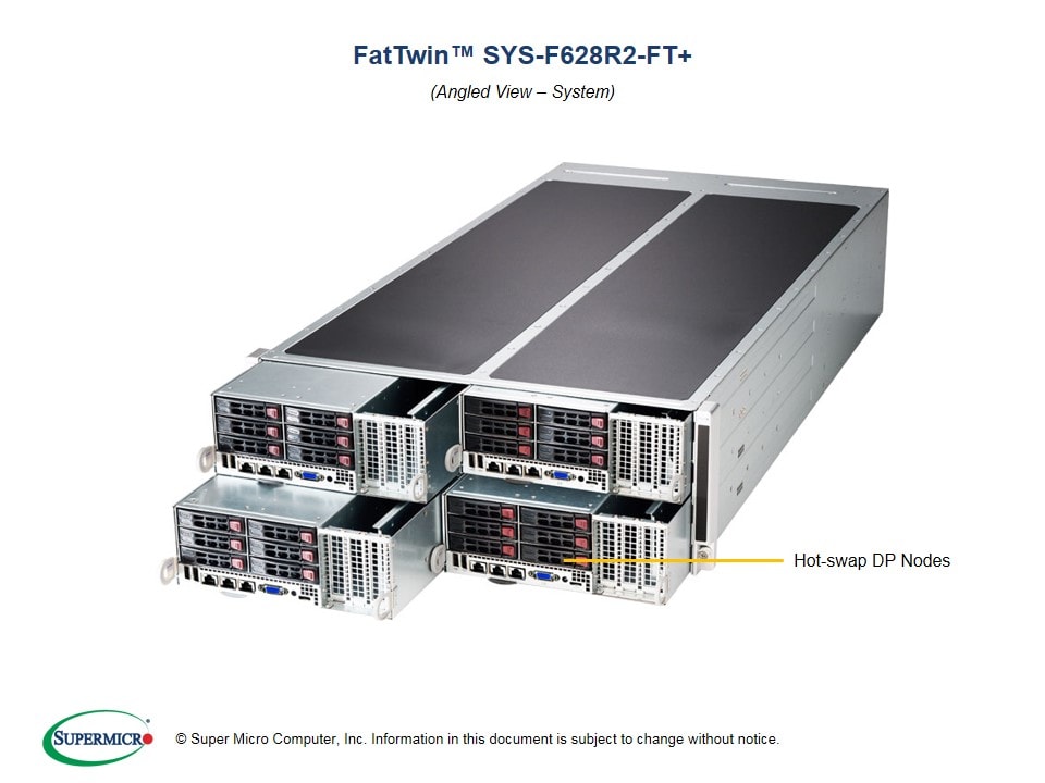 Supermicro SYS-F628R2-FT — angle view