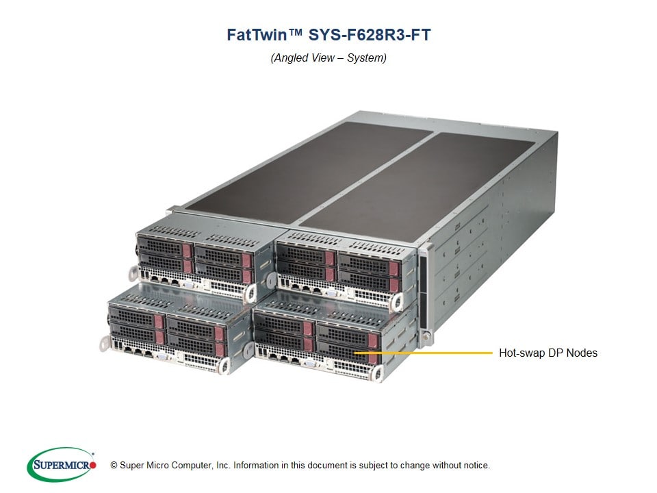 Supermicro SYS-F628R3-FT — angle view