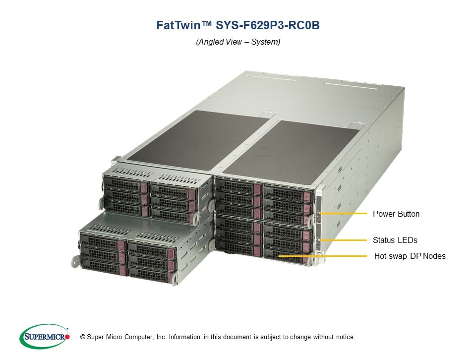 Supermicro SYS-F629P3-RC0B — angle view