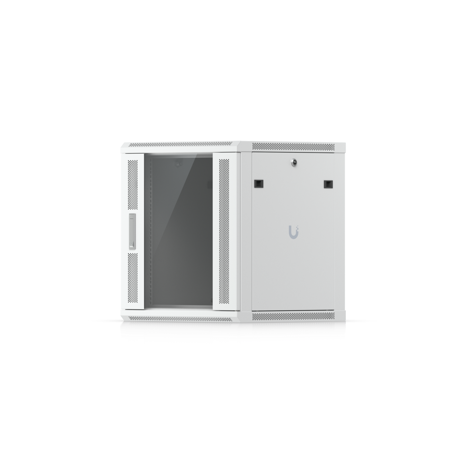 Ubiquiti 12U Slim Rack Cabinet (UACC-Rack-12U-Wall-Slim), 600 mm × 560 mm, wall-mount, white — view 2