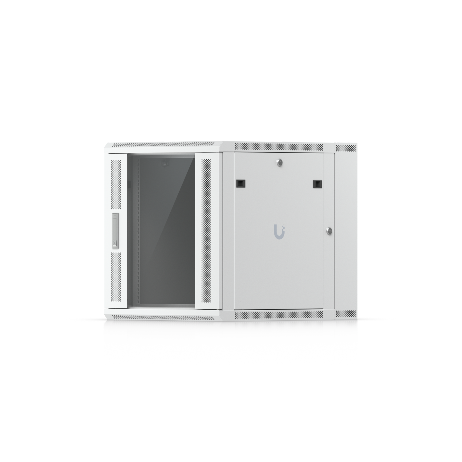 Ubiquiti 12U Rack Cabinet (UACC-Rack-12U-Wall), 600 mm × 720 mm, wall-mount, white — view 3